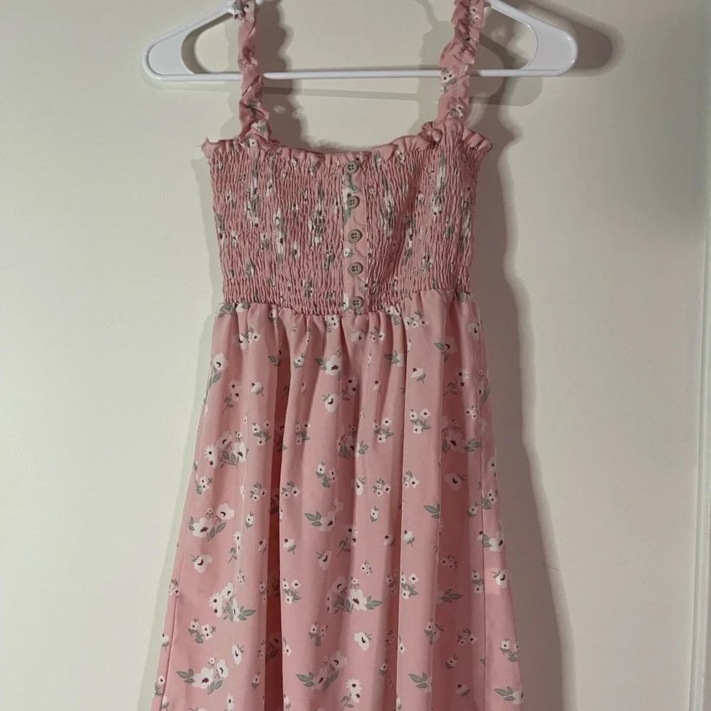 Adorable Pink Floral Kids Dress